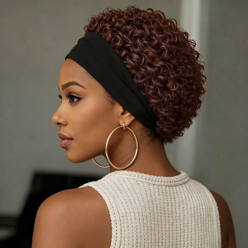 Women Accessories India - Short Curly Human Hair Wig With