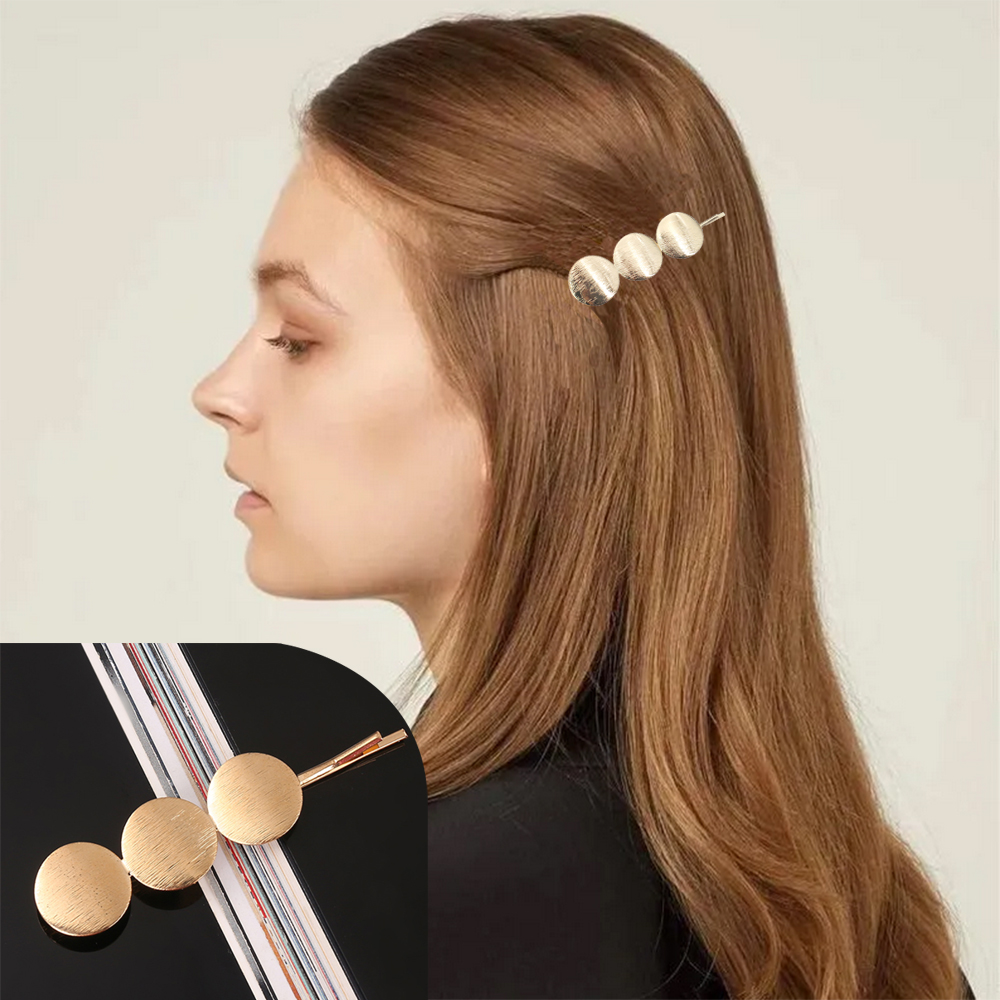 Women Accessories Wholesale China - Gold Plated Metal Coin Barrette for