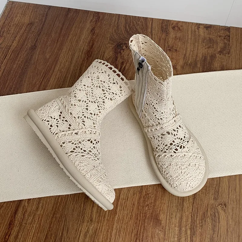 Women'S Ankle Accessories - 2026 Summer Boots Breathable Mesh Summer