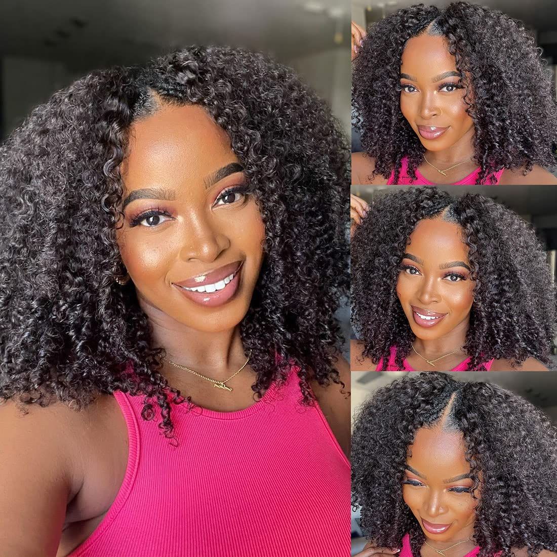 Women Accessories India - Afro Kinky Curly V Part Machine