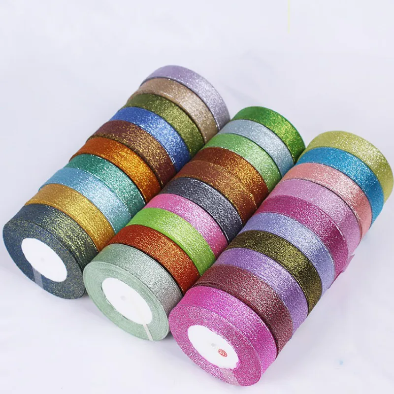 Women Accessories Gift Box - 25yards 25MM Glitter Onion Ribbon Chrismas