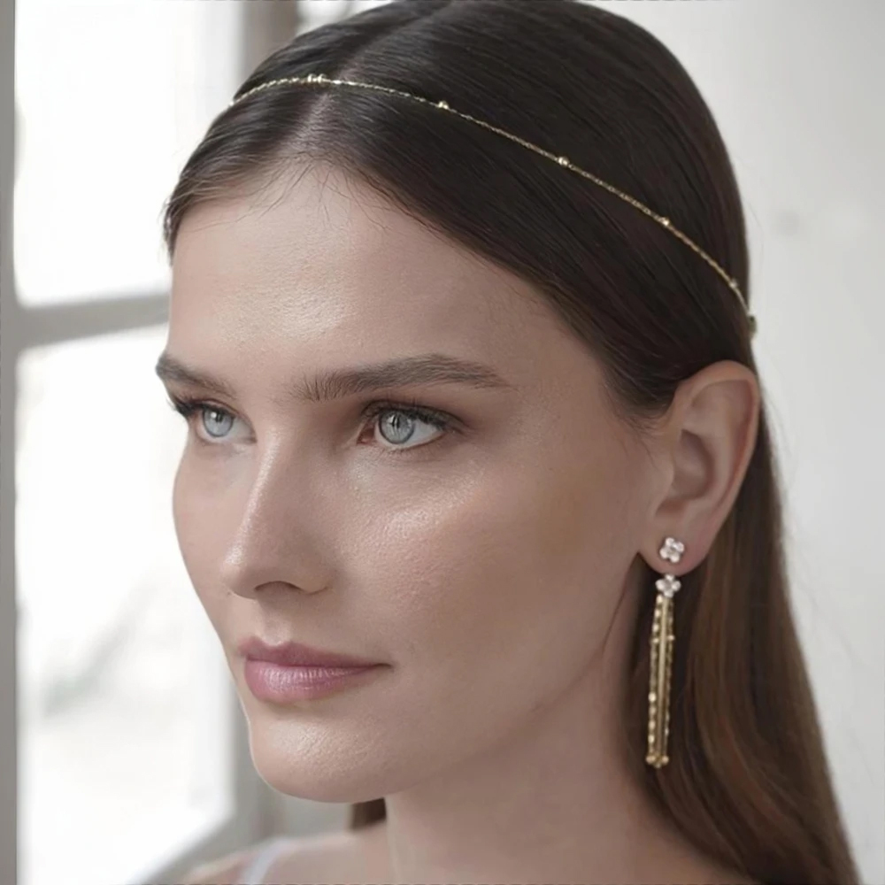 Charm Rhinestone V Hair Chain  - Women Accessories India review and price