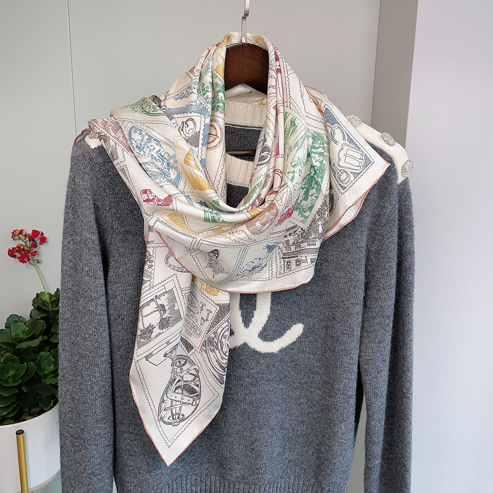 Luxury Silk Scarf 90CM Brands  - Women'S Accessories For Neck review and price