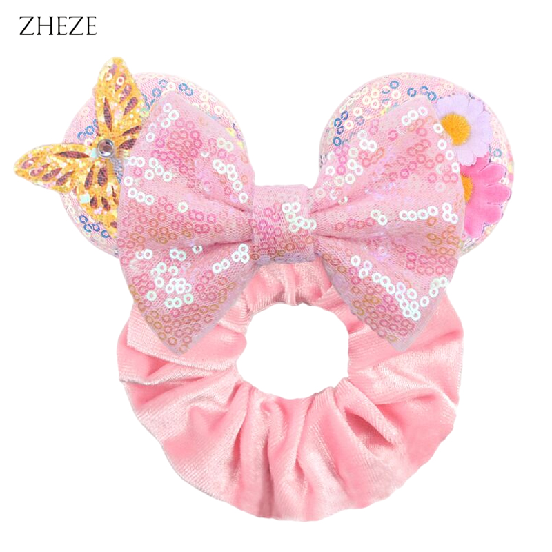 1pc Mouse Ears Hair Scrunchies - Hair Tie Velvet review and price