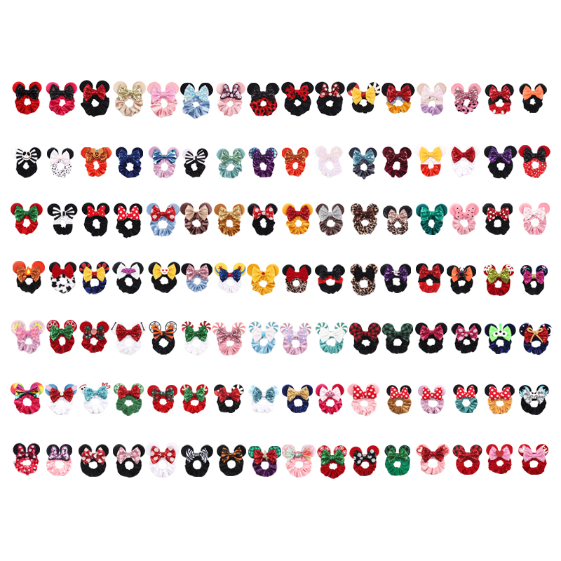 1pc Mouse Ears Hair Scrunchies - Hair Tie Velvet review and price