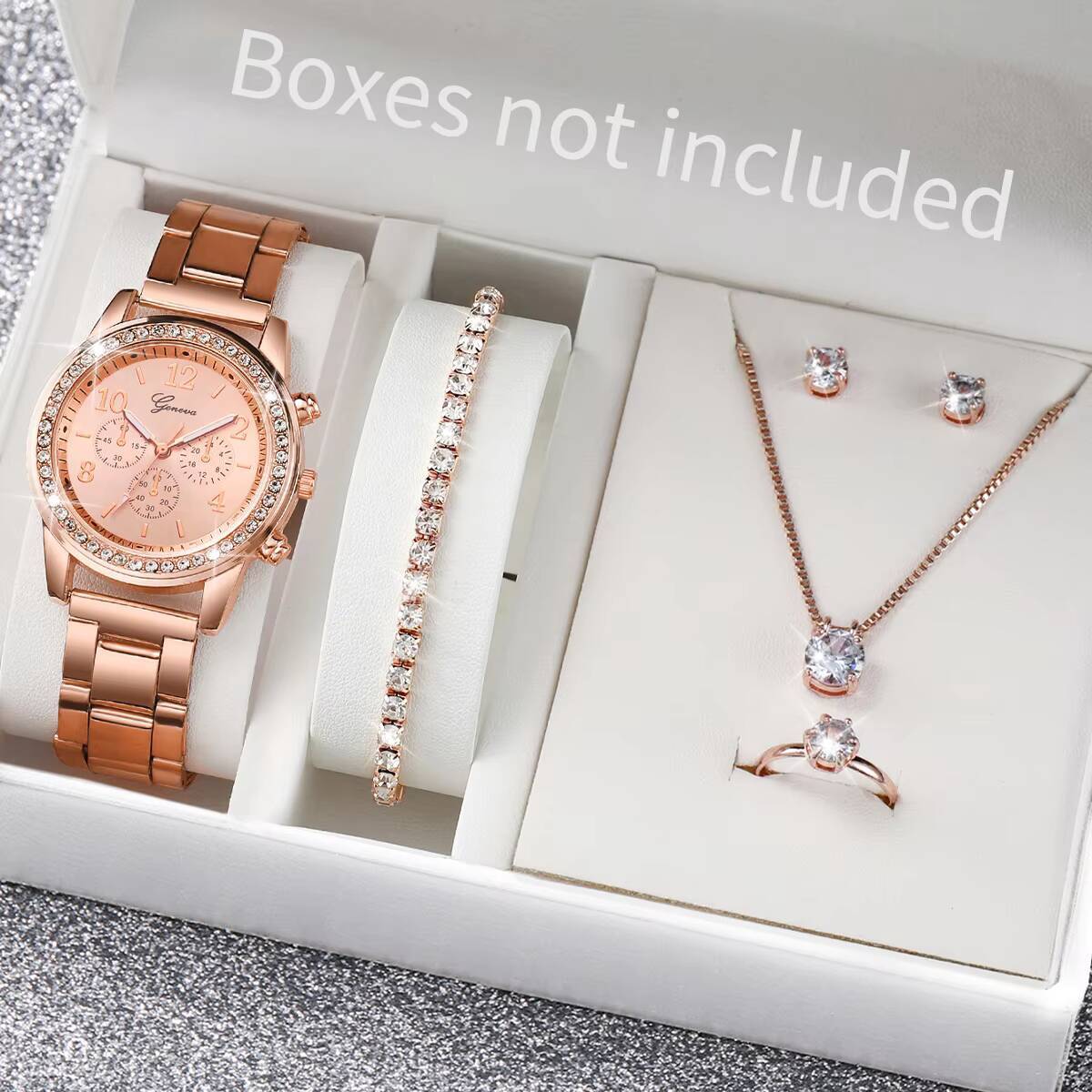 6PCS/Set Fashion Rhinestone Wo - Women Accessories Gift Box review and price