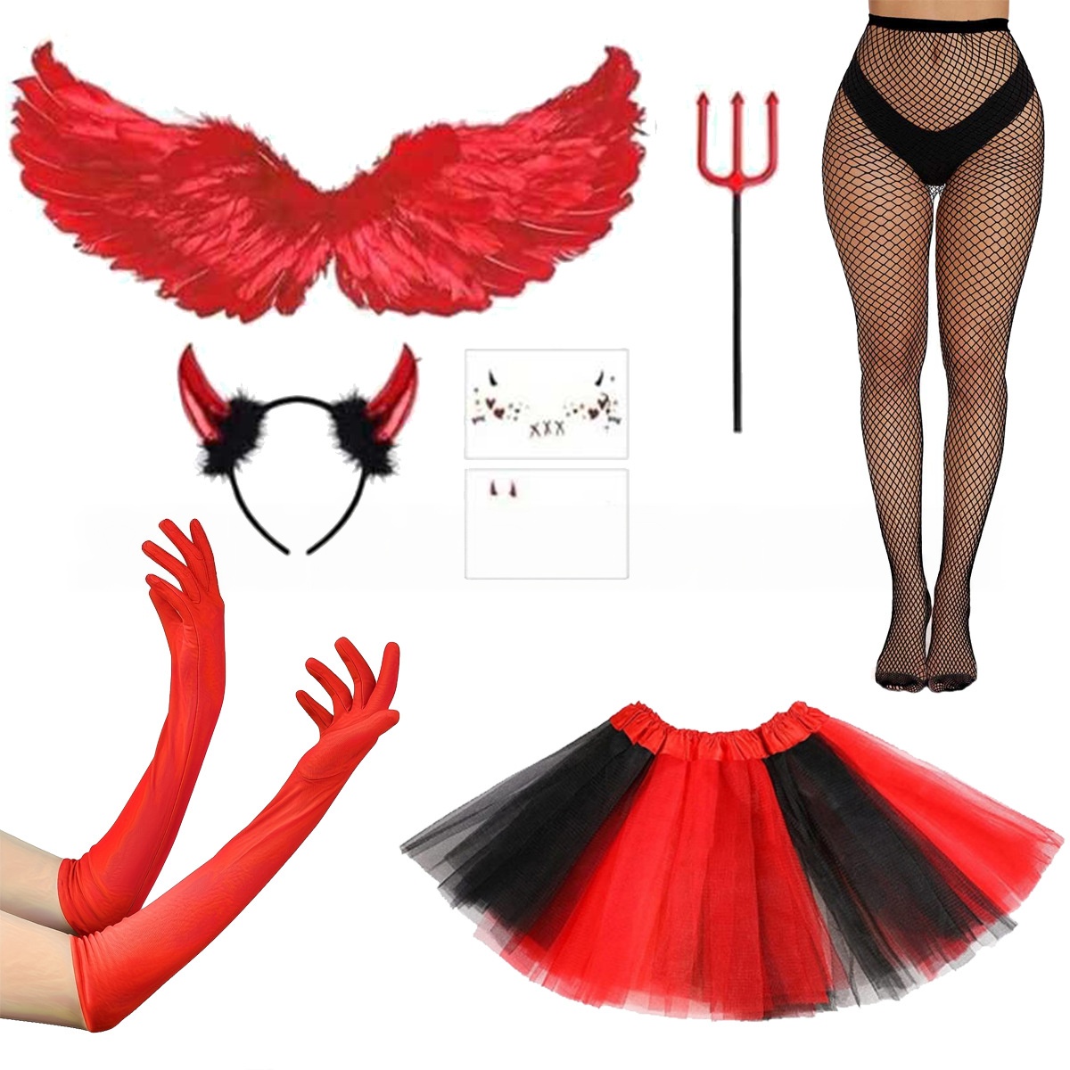 Halloween Cosplay Red Devil He - Women Accessories Products review and price