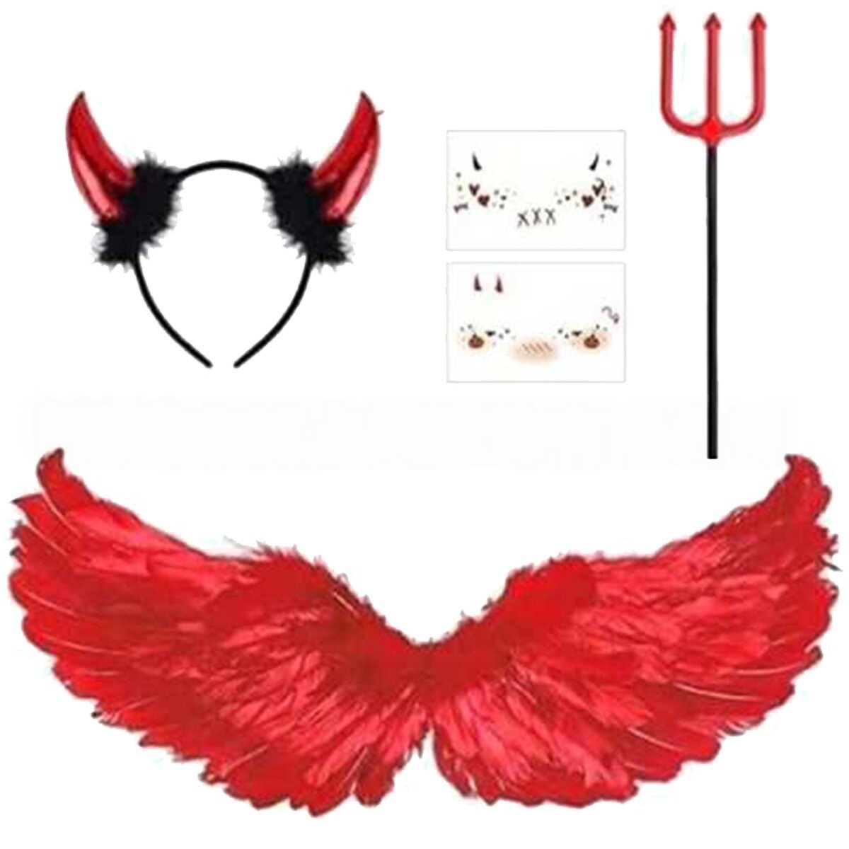 Halloween Cosplay Red Devil He - Women Accessories Products review and price