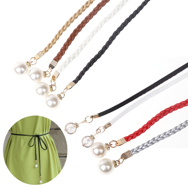 Retro PU Braided Pearl Belt Wa - Women'S Jeans Accessories Chain review and price