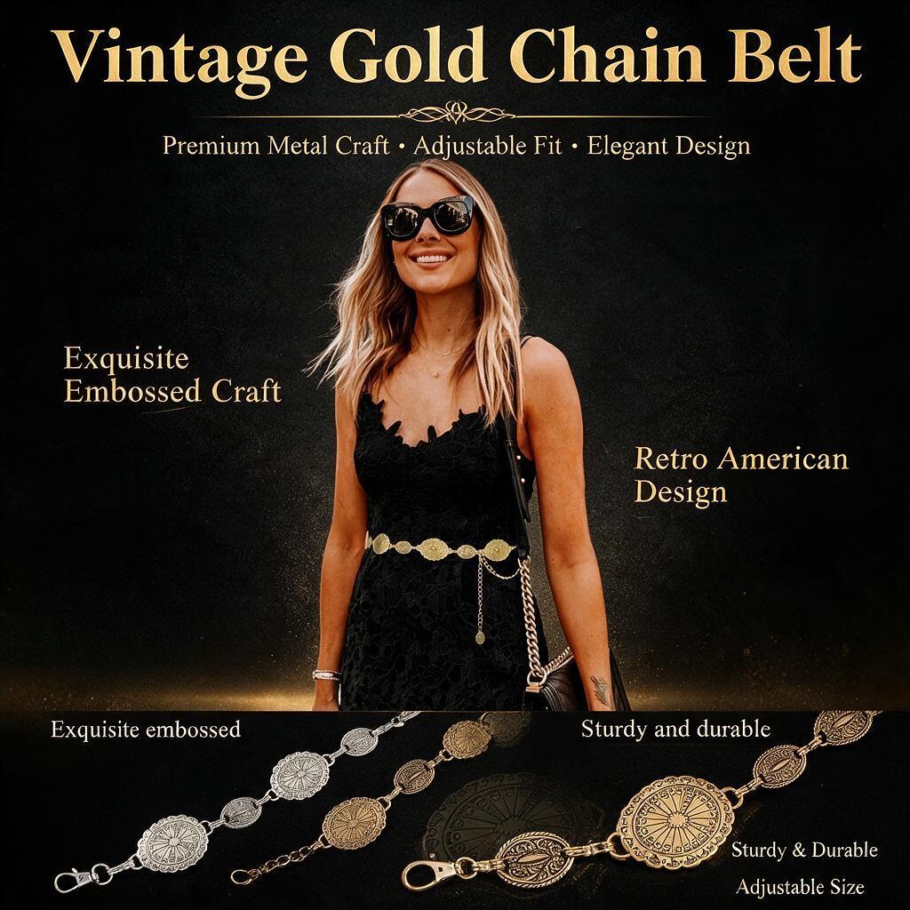 Women Western Metal Concho Cha - Women'S Jeans Accessories Chain review and price