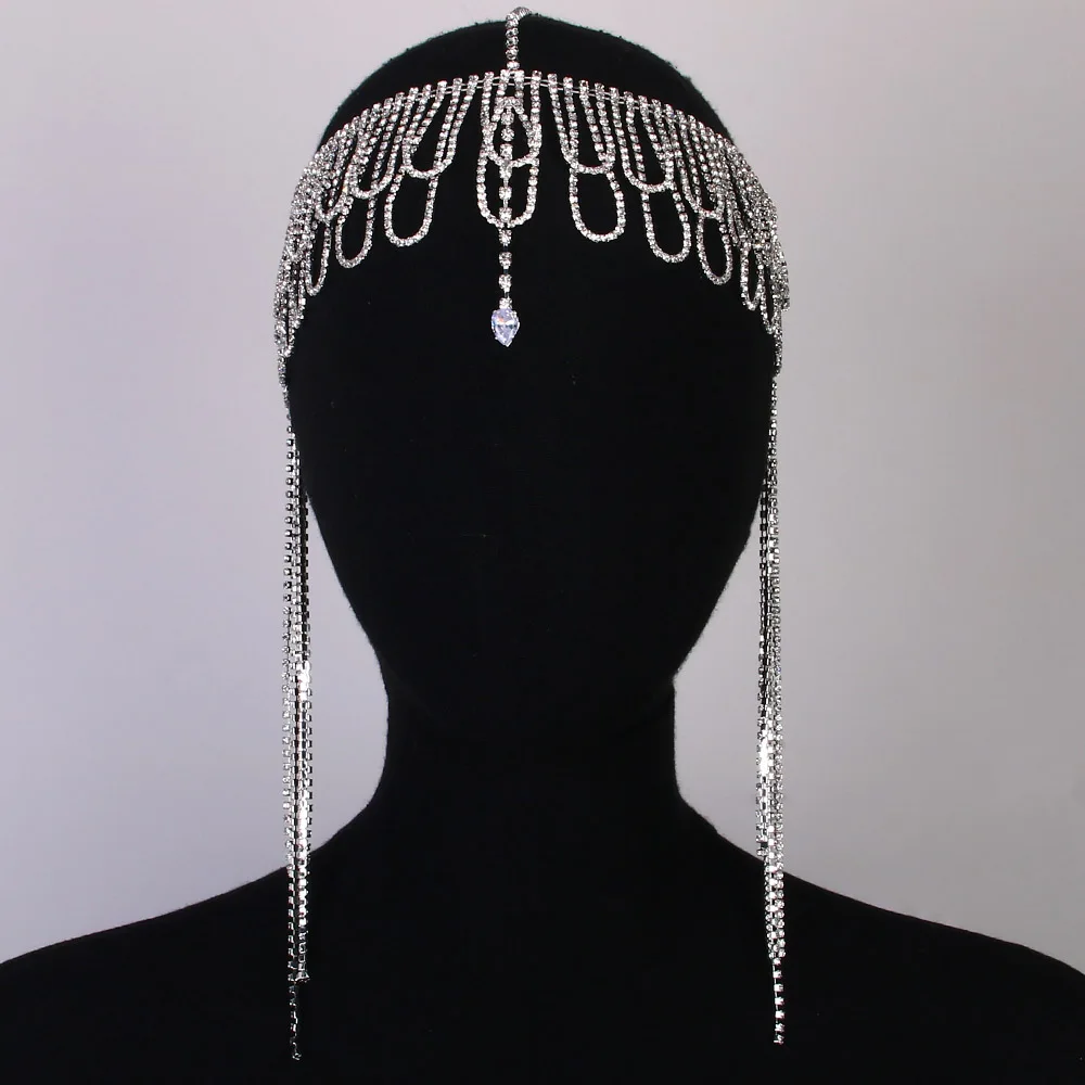 Multilayer Rhinestone Fringe H - Women Accessories India review and price