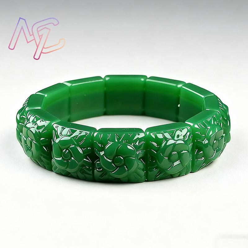 Real Jade Flower Bracelet Bang - Women Accessories Products review and price