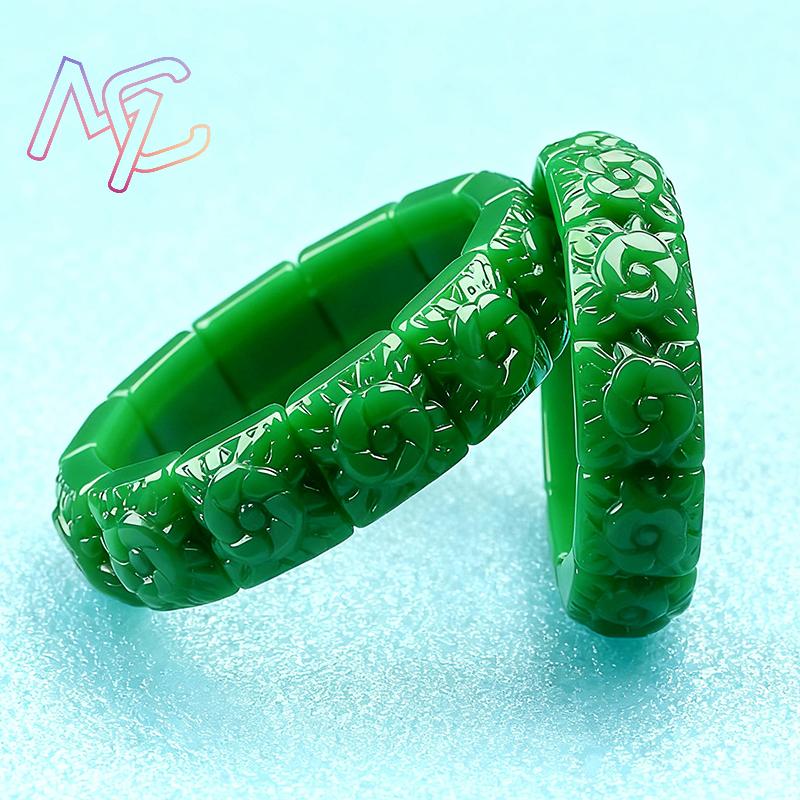 Real Jade Flower Bracelet Bang - Women Accessories Products review and price