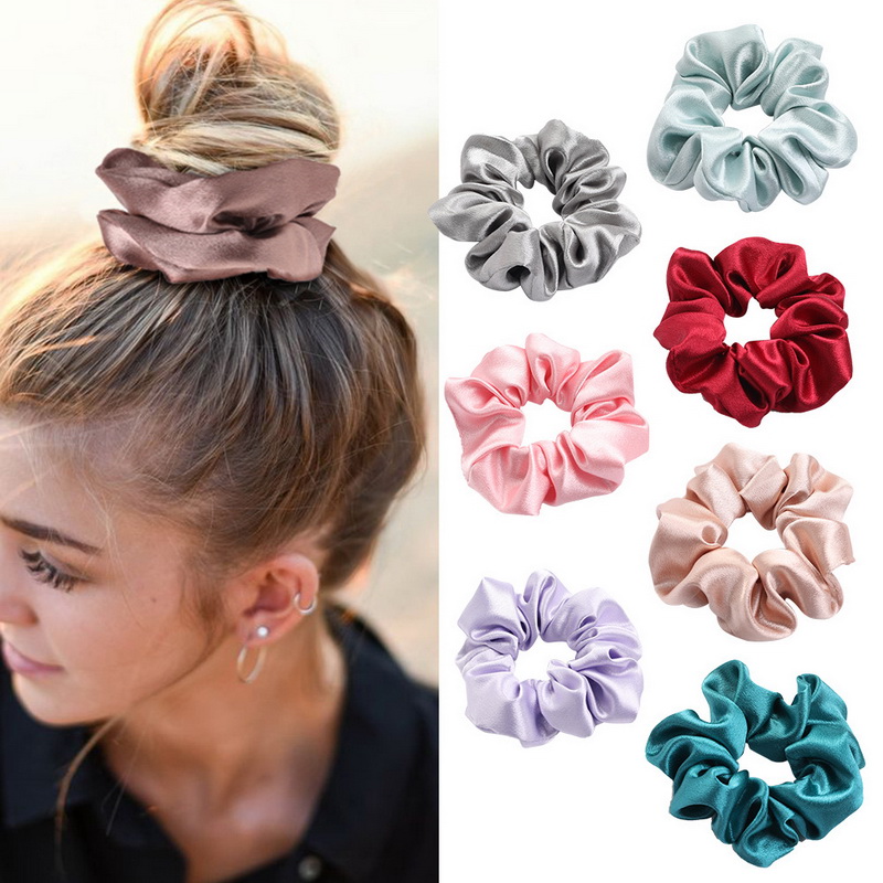 korea Solid Color Satin Scrunc - Hair Tie Velvet review and price