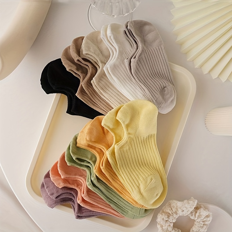5 Pairs Colorful Ribbed Short  - Women'S Ankle Accessories review and price