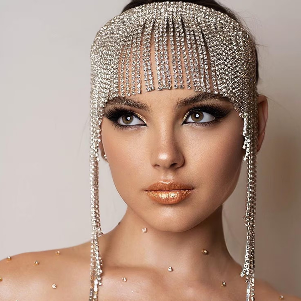 Boho Crystal Tassel Hair Chain - Women Accessories India review and price