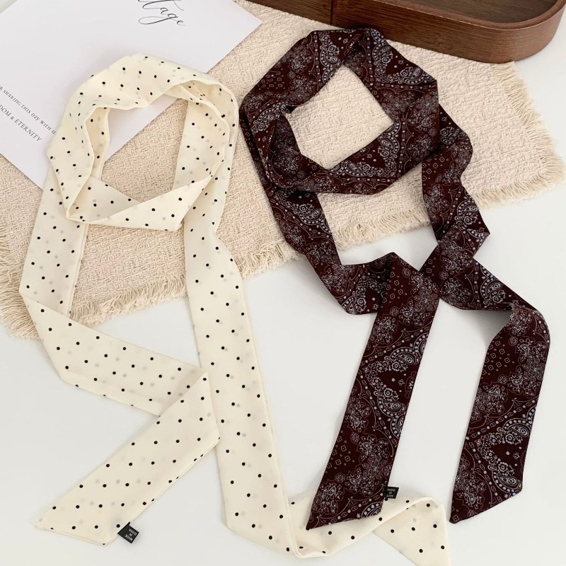 Long Polka Dot Skinny Scarf fo - Women'S Accessories For Neck review and price