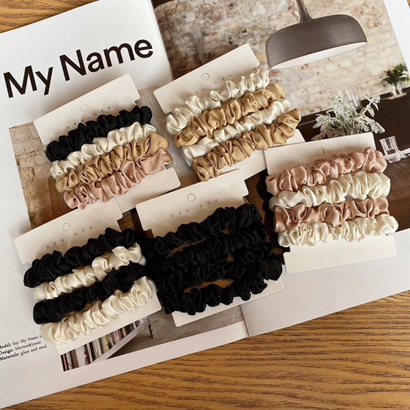 4PCS/Set Satin Silk Scrunchies - Hair Tie Velvet review and price