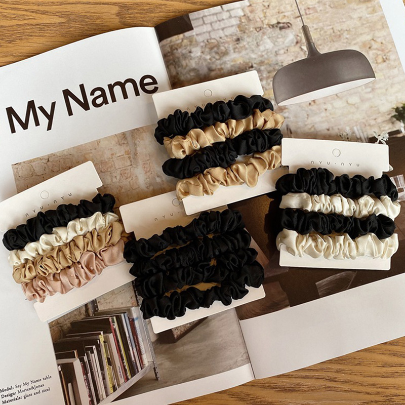 4PCS/Set Satin Silk Scrunchies - Hair Tie Velvet review and price